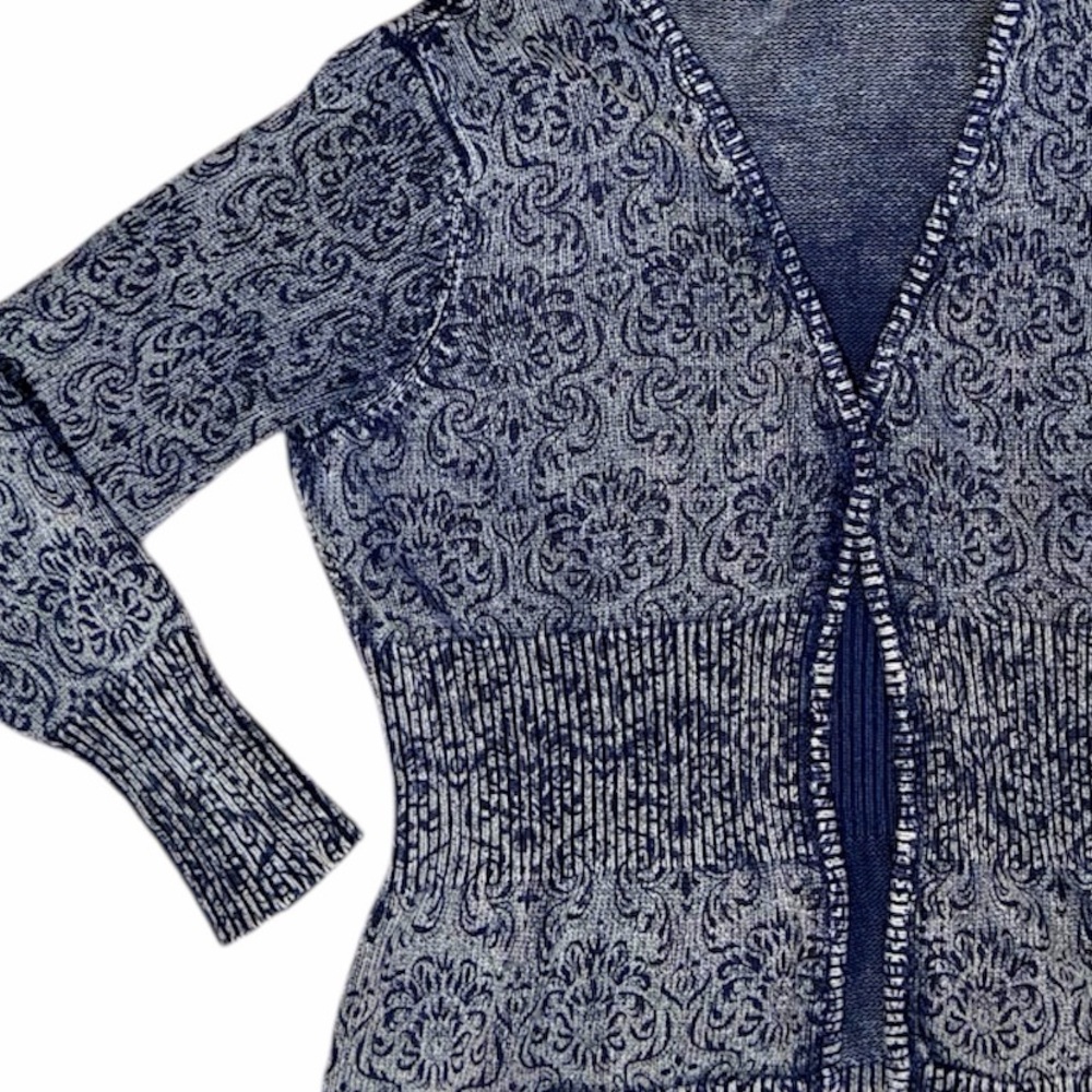 Vintage Cotton Floral Snap Front Mineral Wash Cardigan size medium